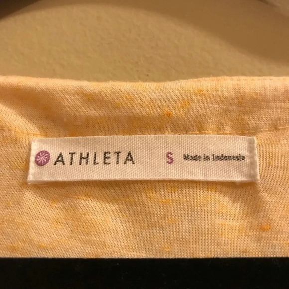 Athleta Peach Orange Coral Linen Blend Sleeveless Vita Dress Women’s Size Small - Picture 6 of 12